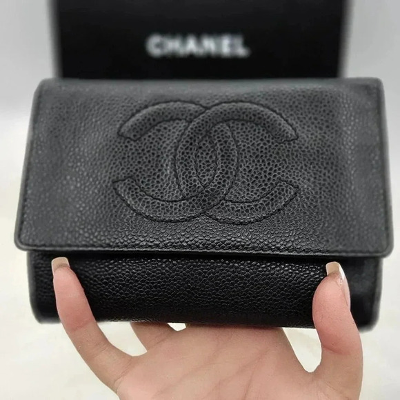 CHANEL Handbags - CHANEL Caviar Leather  Bifold Wallet
